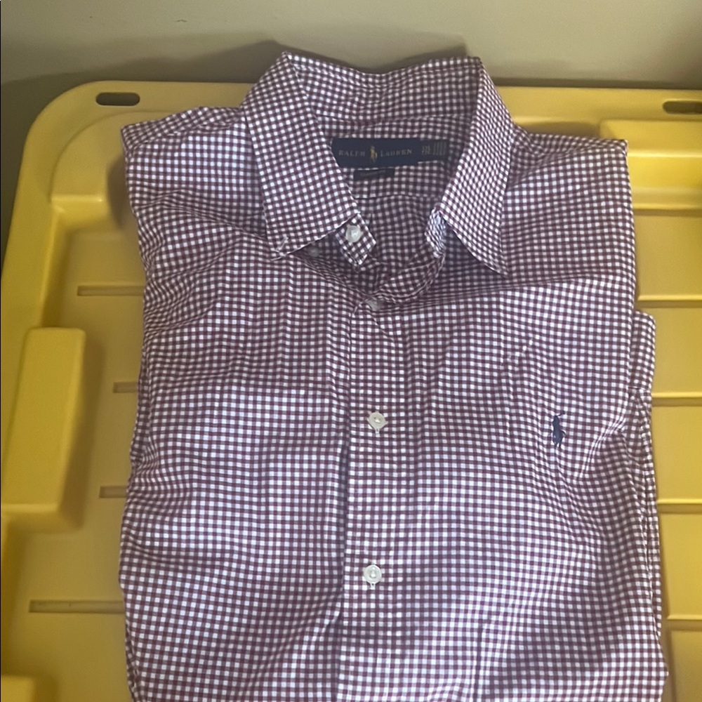Ralph Lauren Men's Purple Checkered Shirt